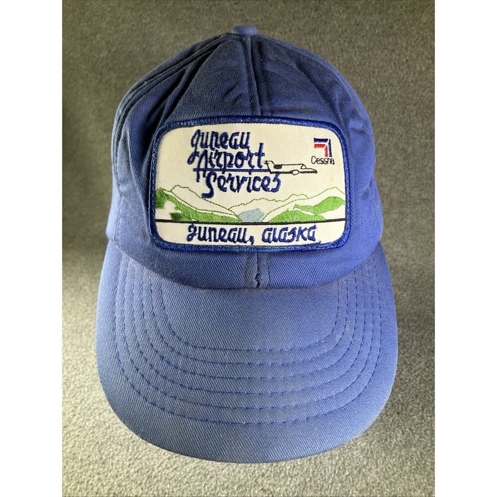 Alaska Juneau Airport Services Cessna hat 100% cotton ball cap VTG patch